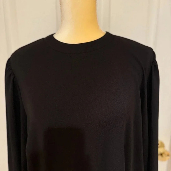 Universal Standard Crepe Jersey Capelet Blouse in Black - Picture 4 of 12